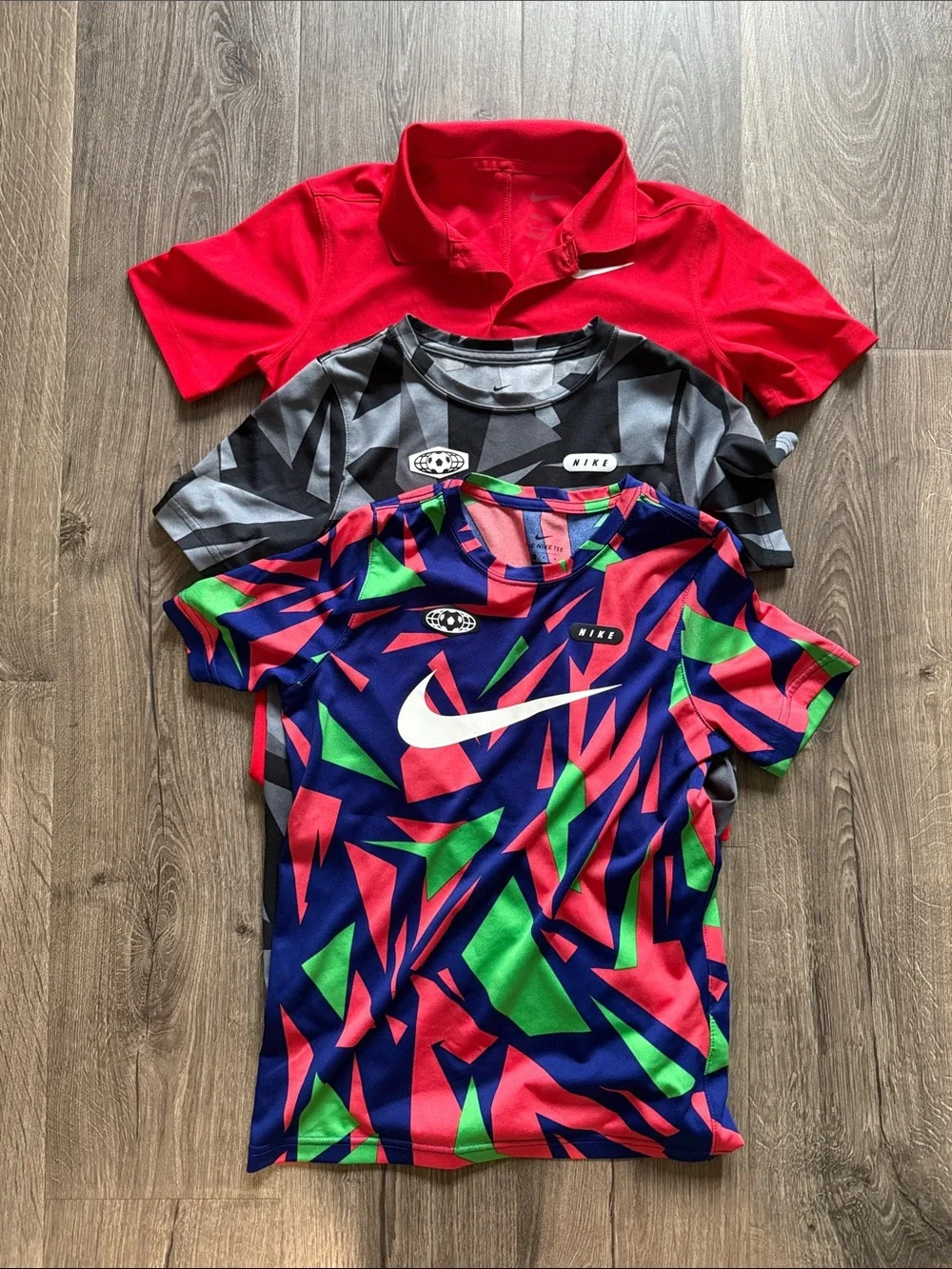 Nike Kids Graphic Tee & Red Polo Set, size M